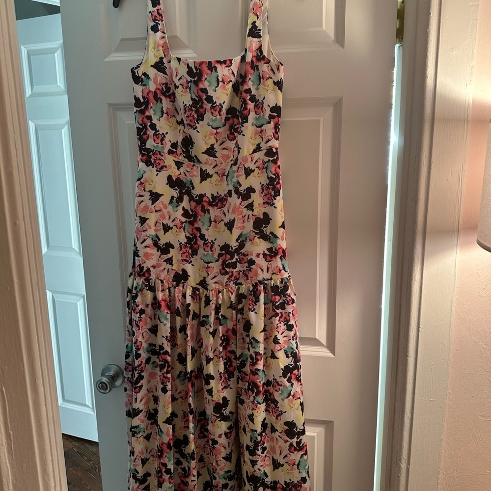 Aidan by Aidan Mattox Floral Midi Dress - Multicolor